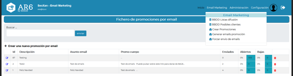 enviamos emals a traves de relay o de tu dominioemail marketing envio de emails masivos