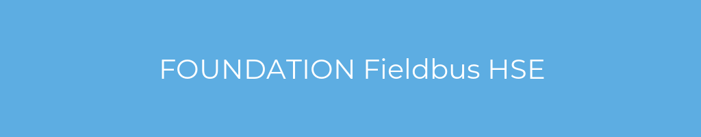 La imagen muestra un fondo azul con un texto centrado en letras blancas que muestra la palabra foundation-fieldbus-hse 