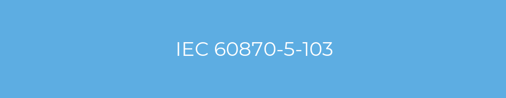 La imagen muestra un fondo azul con un texto centrado en letras blancas que muestra la palabra iec-60870-5-103 