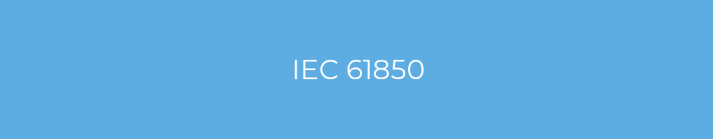 La imagen muestra un fondo azul con un texto centrado en letras blancas que muestra la palabra iec-61850 