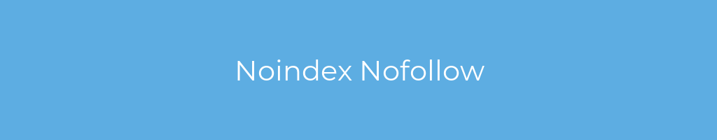 La imagen muestra un fondo azul con un texto centrado en letras blancas que muestra la palabra noindex-nofollow 