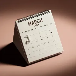Muestra un calendario con la fecha de marzo del 2024