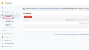 Crear un Dashboard en Google Analytics