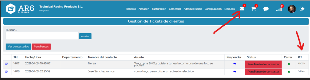 gestion de tickets