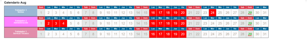 Calendario laboral